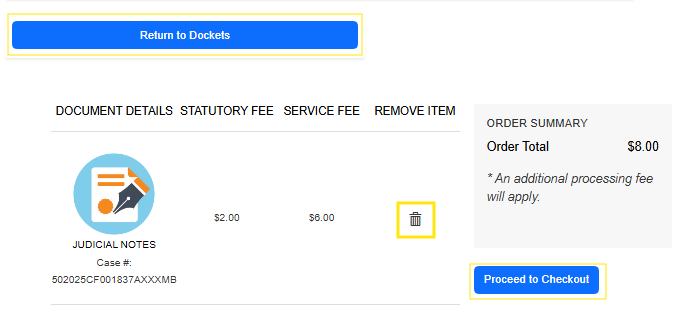 eCertify Shopping Cart Check-out