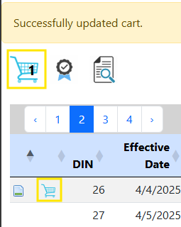 eCertify Shopping Cart